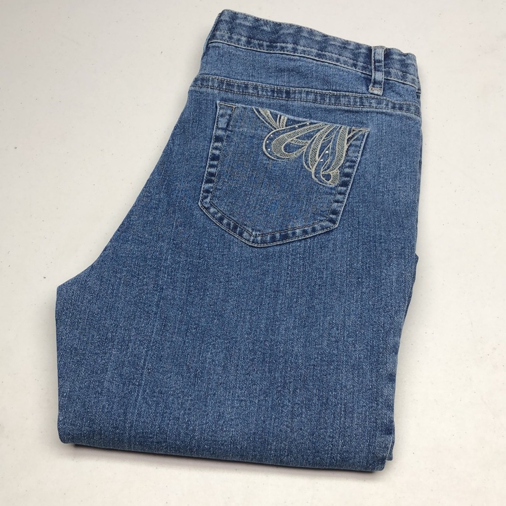 GLORIA VANDERBILT HIGH-RISE WIDE BOOT JEANS 12/31x29 ⭐️